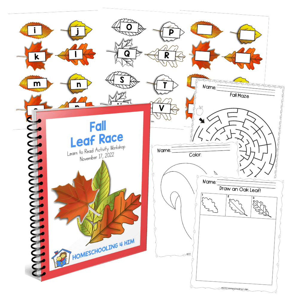 Fall Leaf Race Letter Game