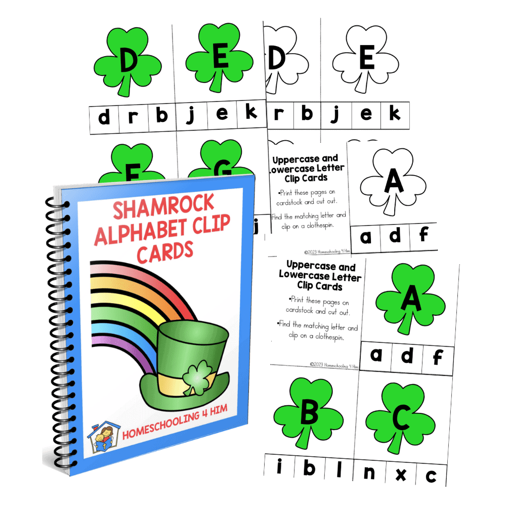 Shamrock Alphabet Clip Cards