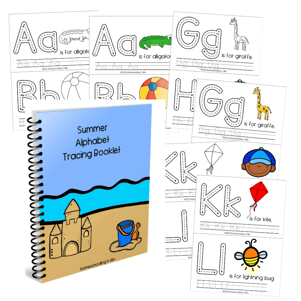 Summer Alphabet Tracing Booklet