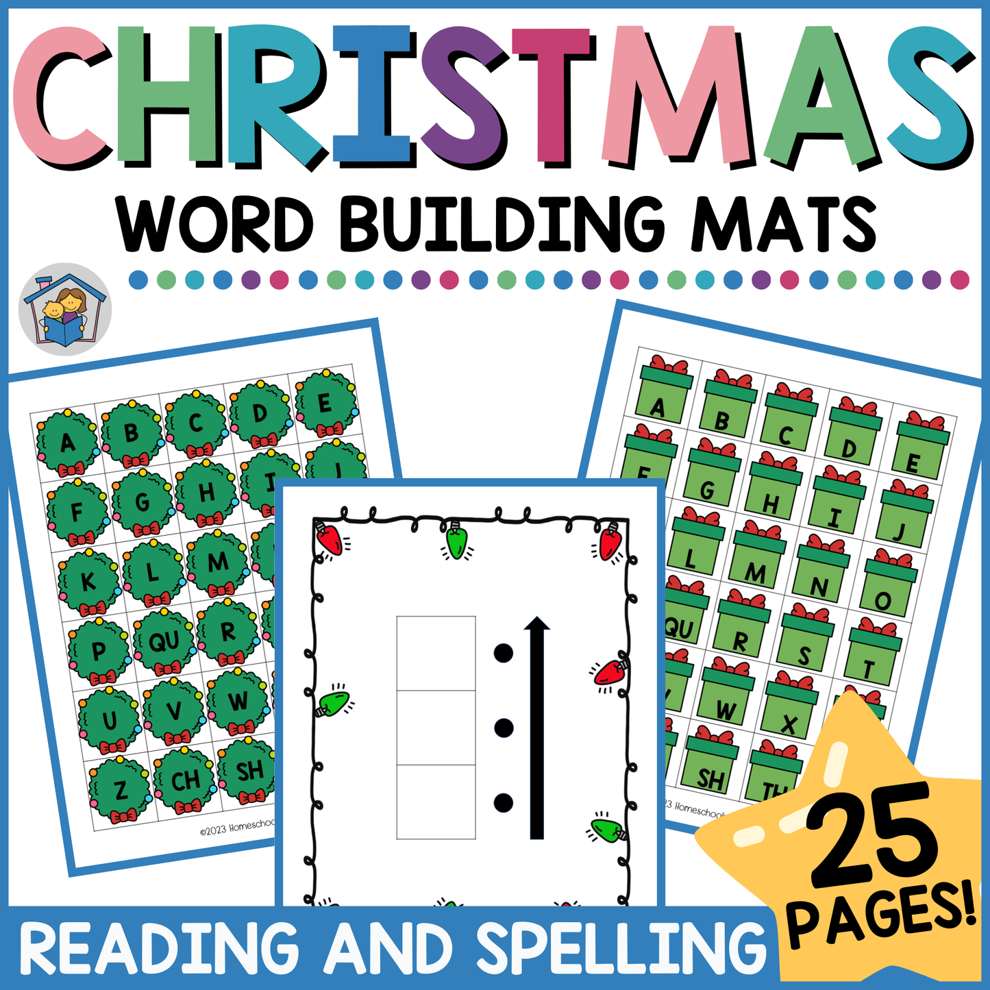 Christmas Word Building and Reading Mats
