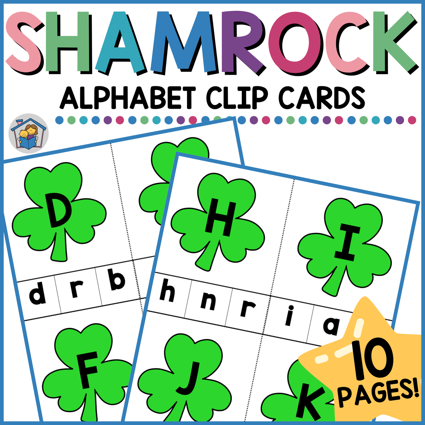 Shamrock Alphabet Clip Cards