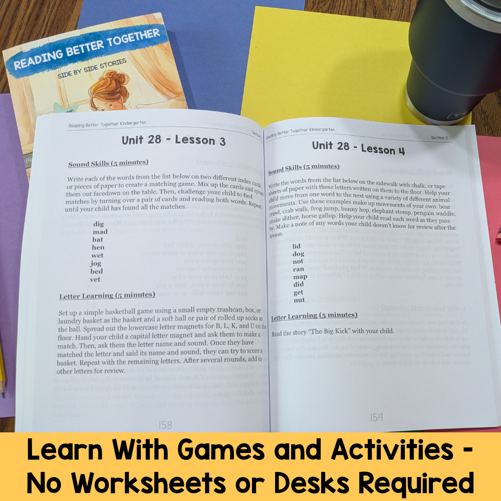 Reading Better Together Kindergarten Bundle - 32 Week Complete Curriculum + Side by Side Stories Anthlogy + Free Gifts