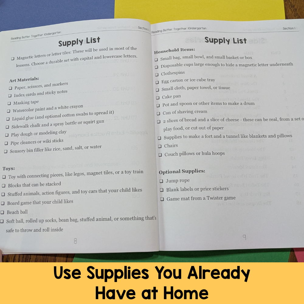 Reading Better Together Kindergarten Bundle - 32 Week Complete Curriculum + Side by Side Stories Anthlogy + Free Gifts