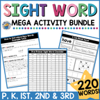 Sight Word Success Mega Activity Bundle | PreK to 3rd