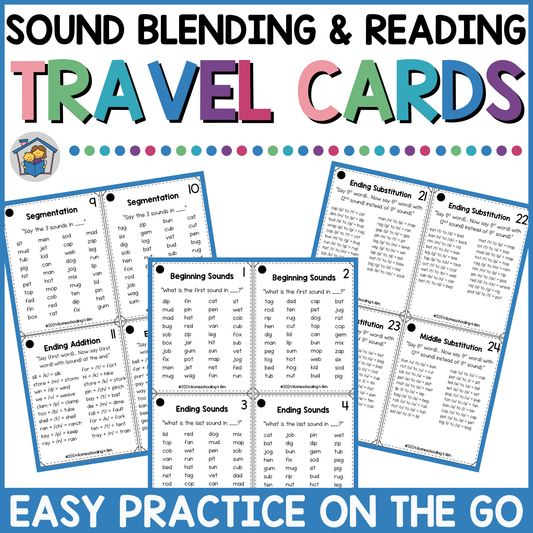 Sound Blending and Reading Travel Cards