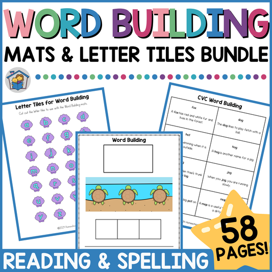 Word Building Mats and Letter Tiles Bundle